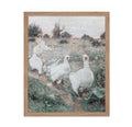 Poster Master Vintage Illustration Poster - Retro Impressionism Print - Gift for Artist, Friend - Geese, Spring Farmhouse, Anima
