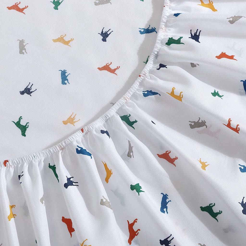 Eddie Bauer Kids - Twin Sheets, Stain Resistant Kids Bedding, Ideal For Toddler Bedding Set (Buddy The Dog White, Twin)