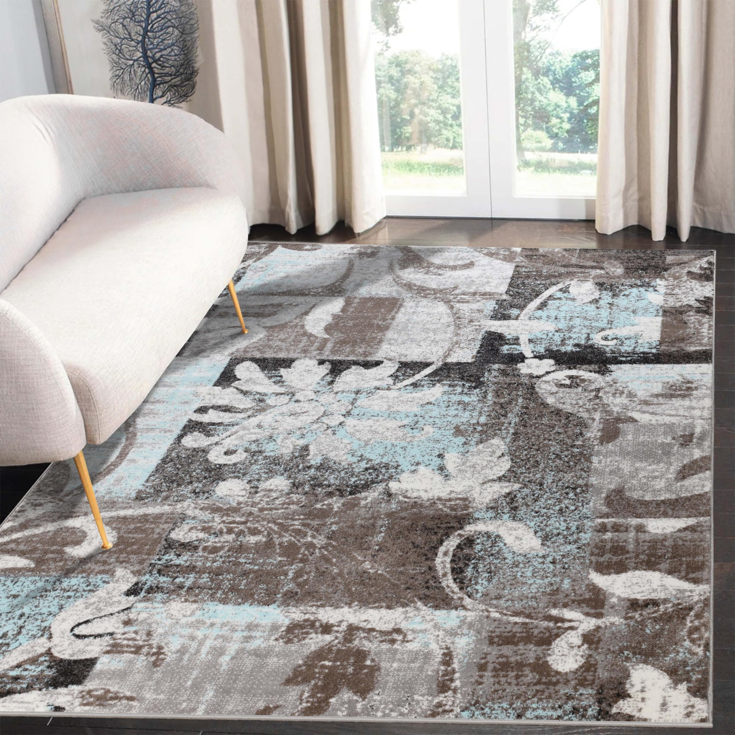Superior Indoor Area Rug, Jute Back, Perfect for Office, Living/Dining Room, Bedroom, Kitchen, Hallway, Entryway, Floor, Modern 