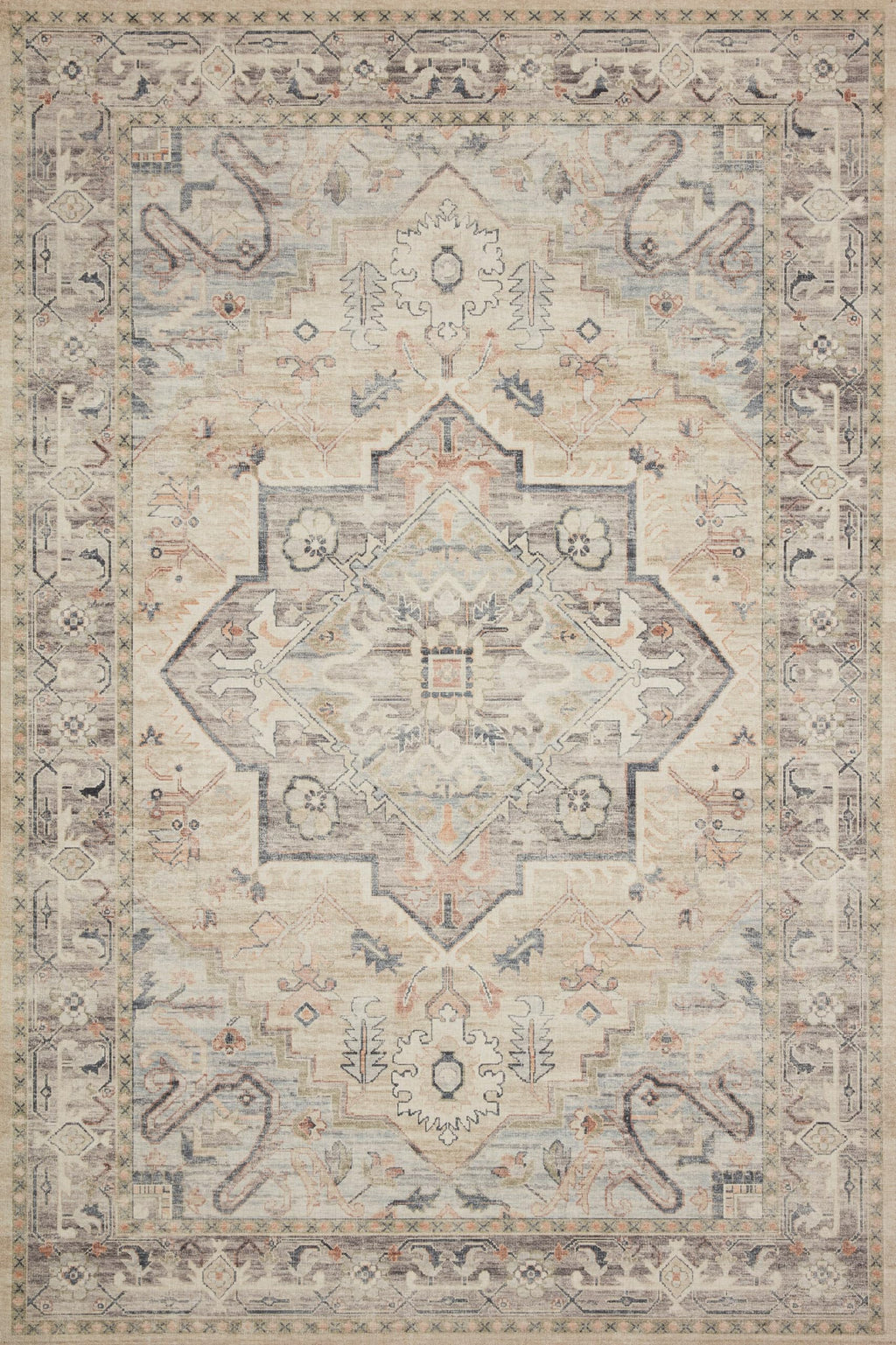 Loloi Ii Hathaway Collection Hth-07 Multi / Ivory 2'-6'' X 7'-6'', .25'' Thick, Runner Rug, Soft, Durable, Printed, Modern, Low