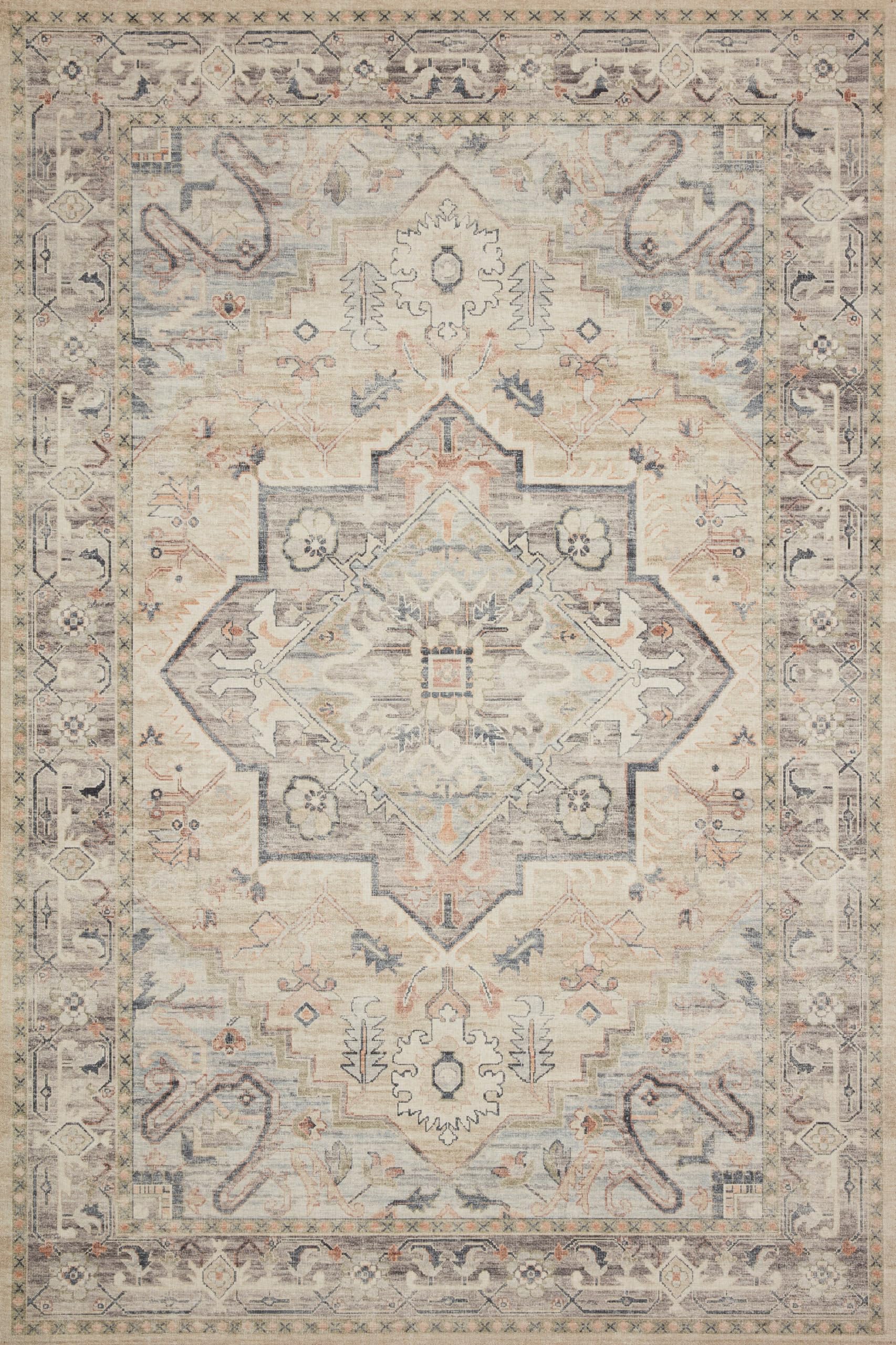 Loloi Ii Hathaway Collection Hth-07 Multi / Ivory 2'-6'' X 7'-6'', .25'' Thick, Runner Rug, Soft, Durable, Printed, Modern, Low