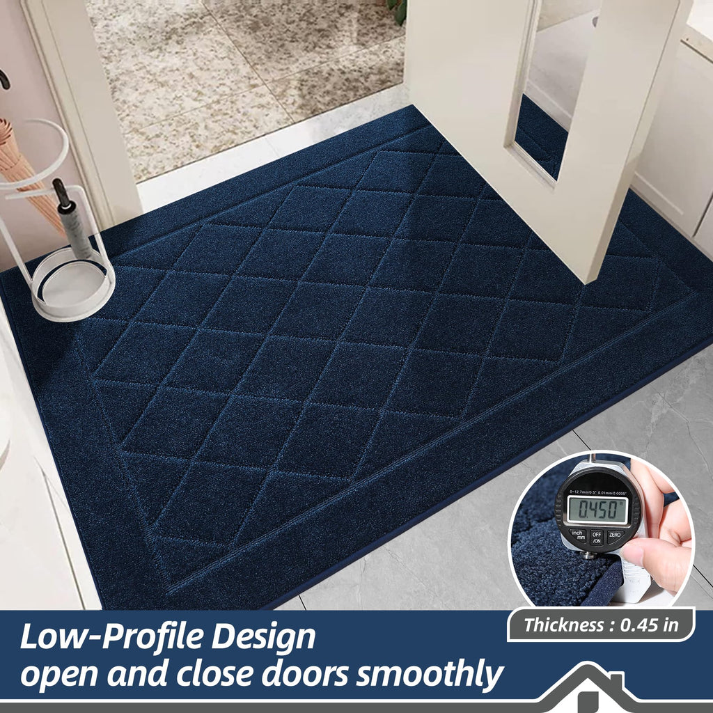 Beqhause Dirt Trapper Door Mat 32'' X 48'', Non-Slip Machine Washable Entryway Rug, Dog Door Mat Indoor, Stain Resistant And Abs