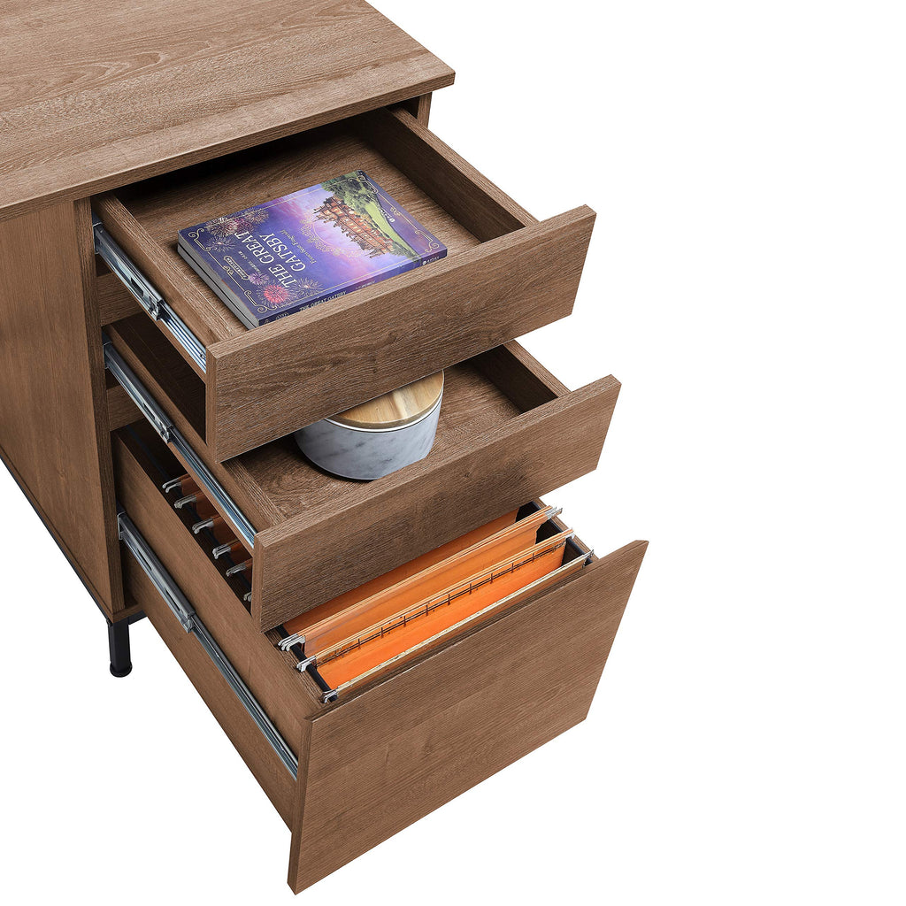 Lorell, LLR97615, SOHO 3-Drawer Desk, 1 Each