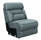 Coaster Home Furnishings 600370AC Camargue Casual Reclining Power Sectional Sofa, Grey