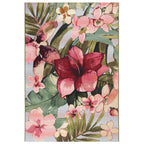 Liora Manne Marina Low Profile Durable Indoor/Outdoor Woven Rug- Tropical Floral Multi 1'11' X 7'6'