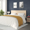 Flash Furniture Paxton Upholstered Headboard - Channel Stitched Cream Fabric Upholstery - King - Adjustable Height from 44.5 to 