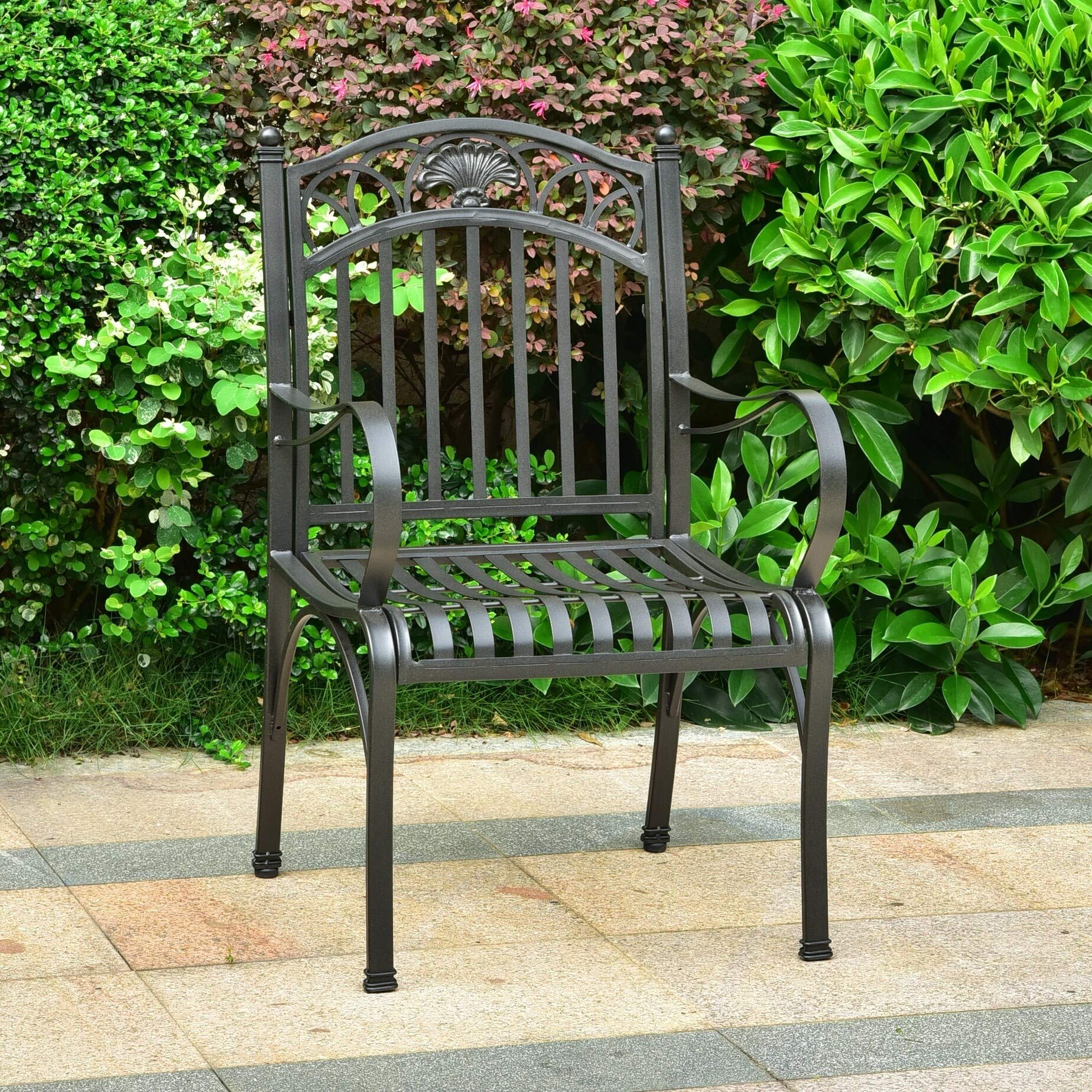 International CaravanInternational Caravan Segovia Iron Arm Chair (Set of 2)