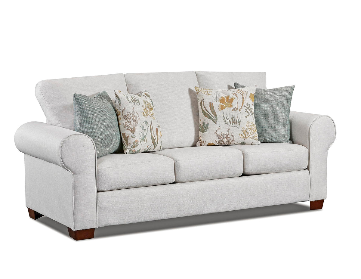 American Furniture Classics Model 8603-41 Beaujardin Sofa with Four Throw Pillows