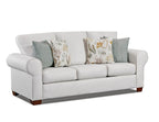 American Furniture Classics Beaujardin Sleeper with Four Throw Pillows Sofas, Soft Washed Cream Tweed