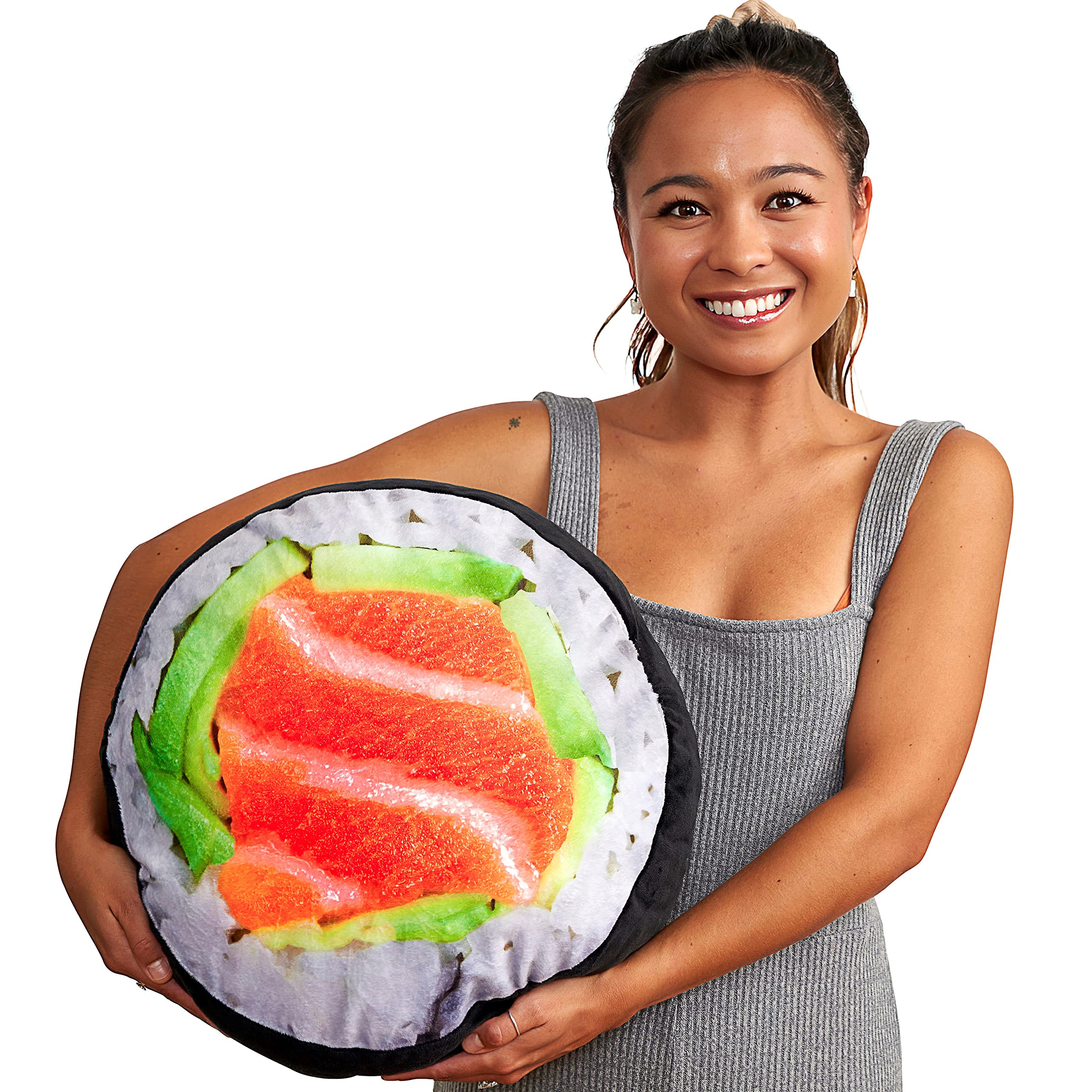 Tiltech Sushi Pillow For Bed, Sofa & Couch, 14' Soft & Plush Sushi Roll Cushion Comfortable For Home, Cute Pillows Japanese Sus