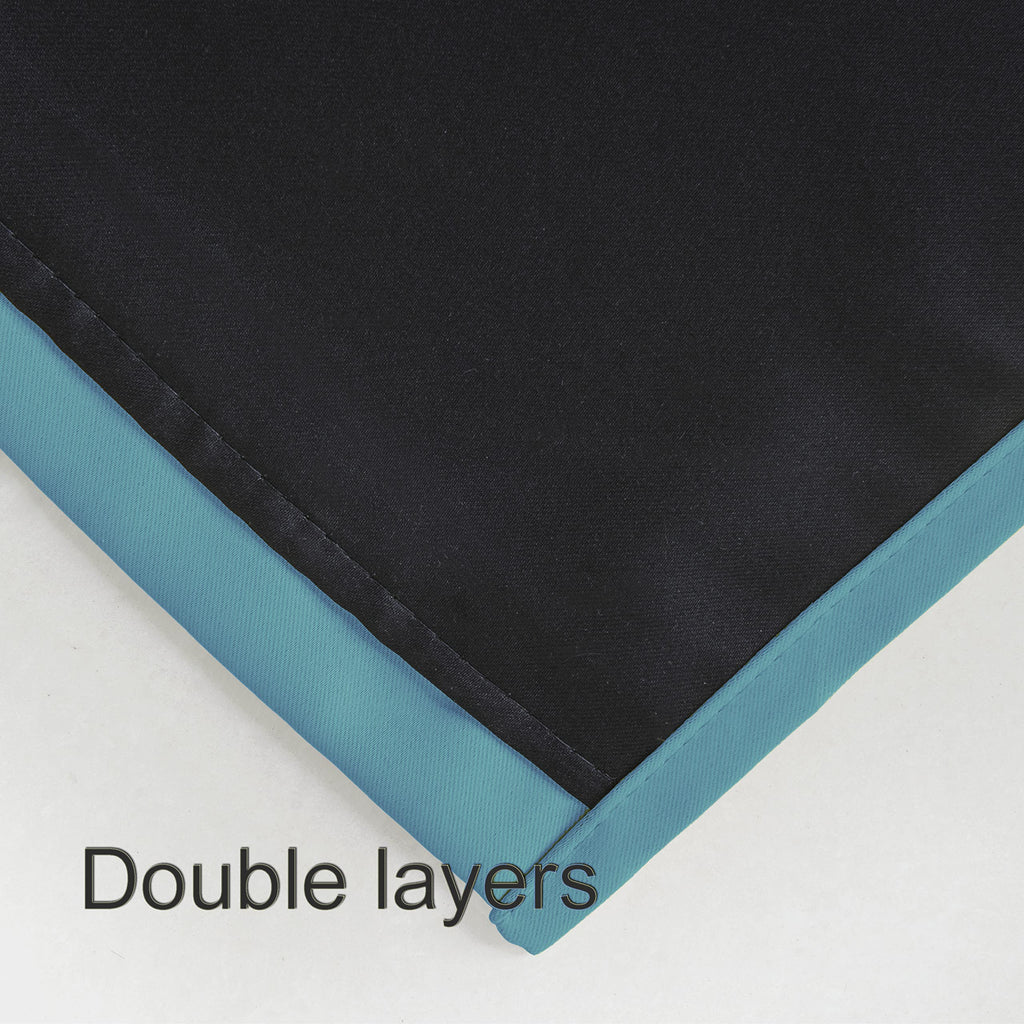 Lemomo 100% Blackout Curtains 52 X 84 Inch/Teal Curtains 2 Panels With Black Lining Room Darkening Thermal Insulated Bedroom Cur