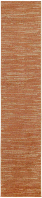 Nourison Essentials Indoor/Outdoor Rust 2'2' X 10' Area Rug, Easy Cleaning, Non Shedding, Bed Room, Living Room, Dining Room, Backyard, Deck, Patio (2X10)