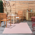 Nourison Essentials Indoor/Outdoor Pink 3' X 5' Area -Rug, Easy -Cleaning, Non Shedding, Bed Room, Living Room, Dining Room, Backyard, Deck, Patio (3X5)