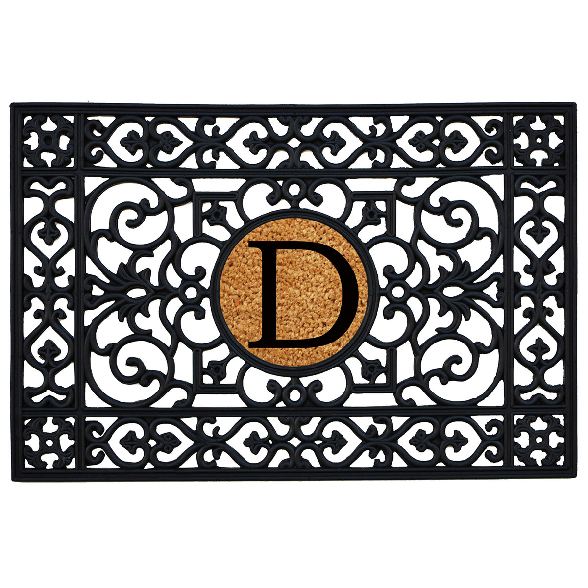 Calloway Mills 160012436D Rubber Monogram Insert Doormat, 2' X 3' (Letter D)