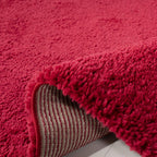 Safavieh August Shag Collection Runner Rug - 2'3'' X 8', Red, Solid Design, Non-Shedding & Easy Care, 1.2-Inch Thick Ideal For H