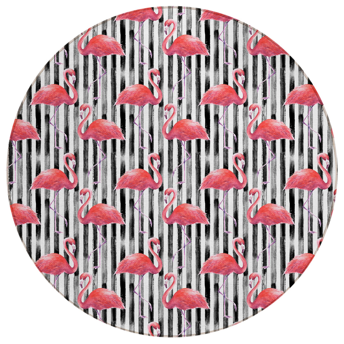 Dalyn Rugs Tropics Tc9 Black 8' X 8' Indoor Outdoor Round Rug, Easy Clean, Machine Washable, Non Shedding, Bedroom, Living Room, Dining Room, Kitchen, Patio Rug