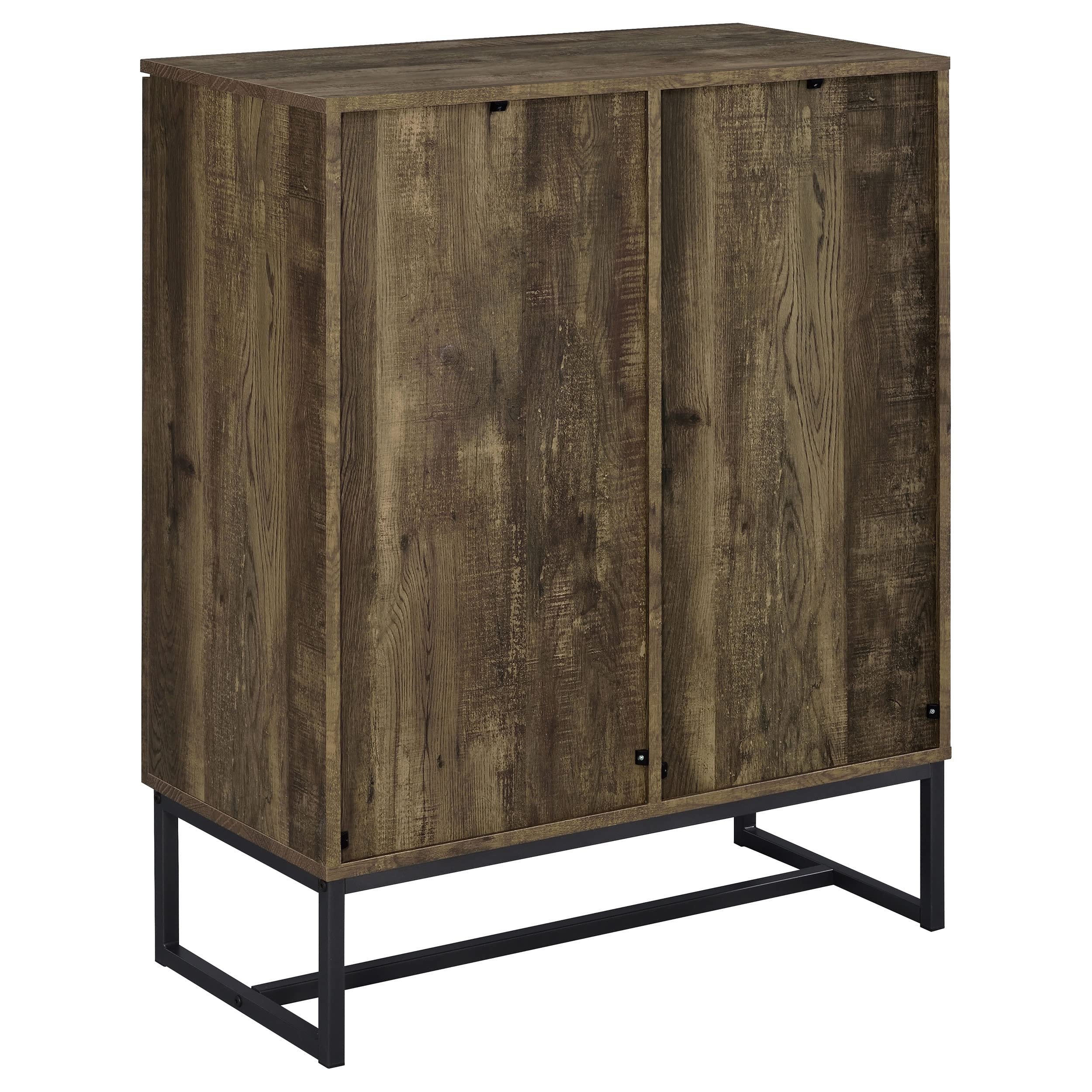 Coaster Home Furnishings Carolyn 2-Door Accent Cabinet Rustic Oak and Gunmetal