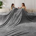 Coova Seamless Big Blanket 120X120 Inch 3D Jacquard Huge Blanket - Cozy Extra Large For Bed, Oversized King For Family Use, Gian