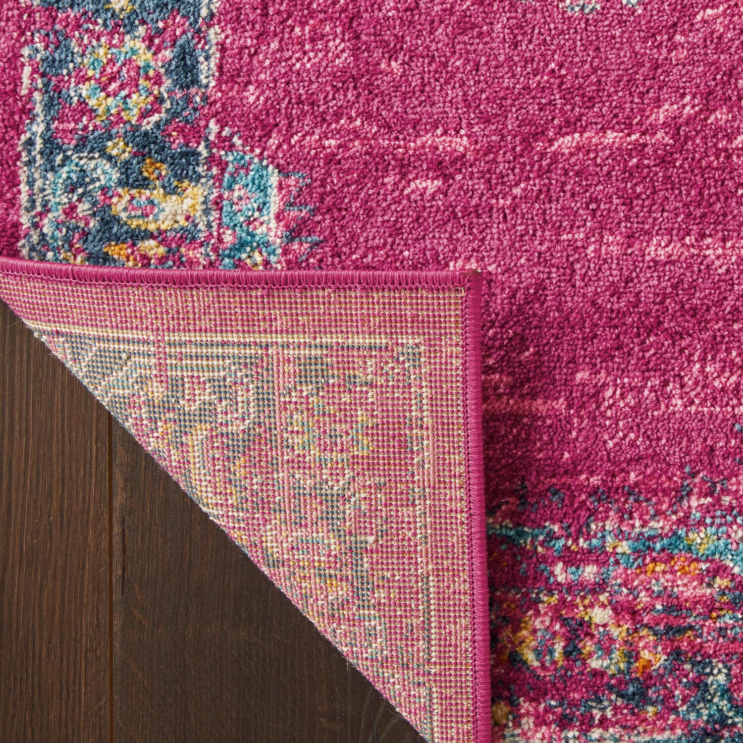 Nourison Passion Fuchsia 1'10'' X 6' Area -Rug, Boho, Traditional, Easy -Cleaning, Non Shedding, Bed Room, Living Room, Hallway,