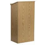 Flash Furniture Mysta Stand-Up Lectern in Oak