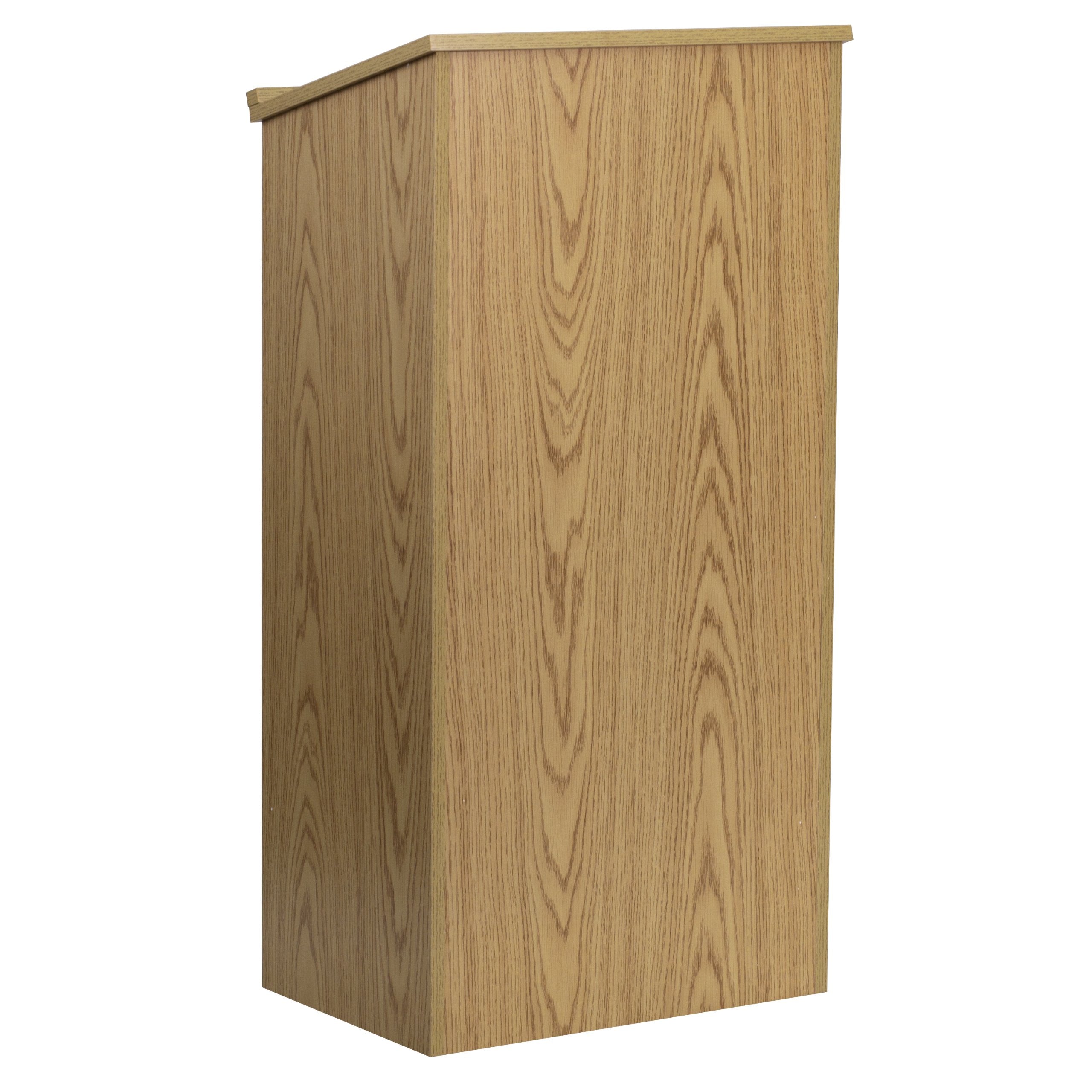 Flash Furniture Mysta Stand-Up Lectern in Oak