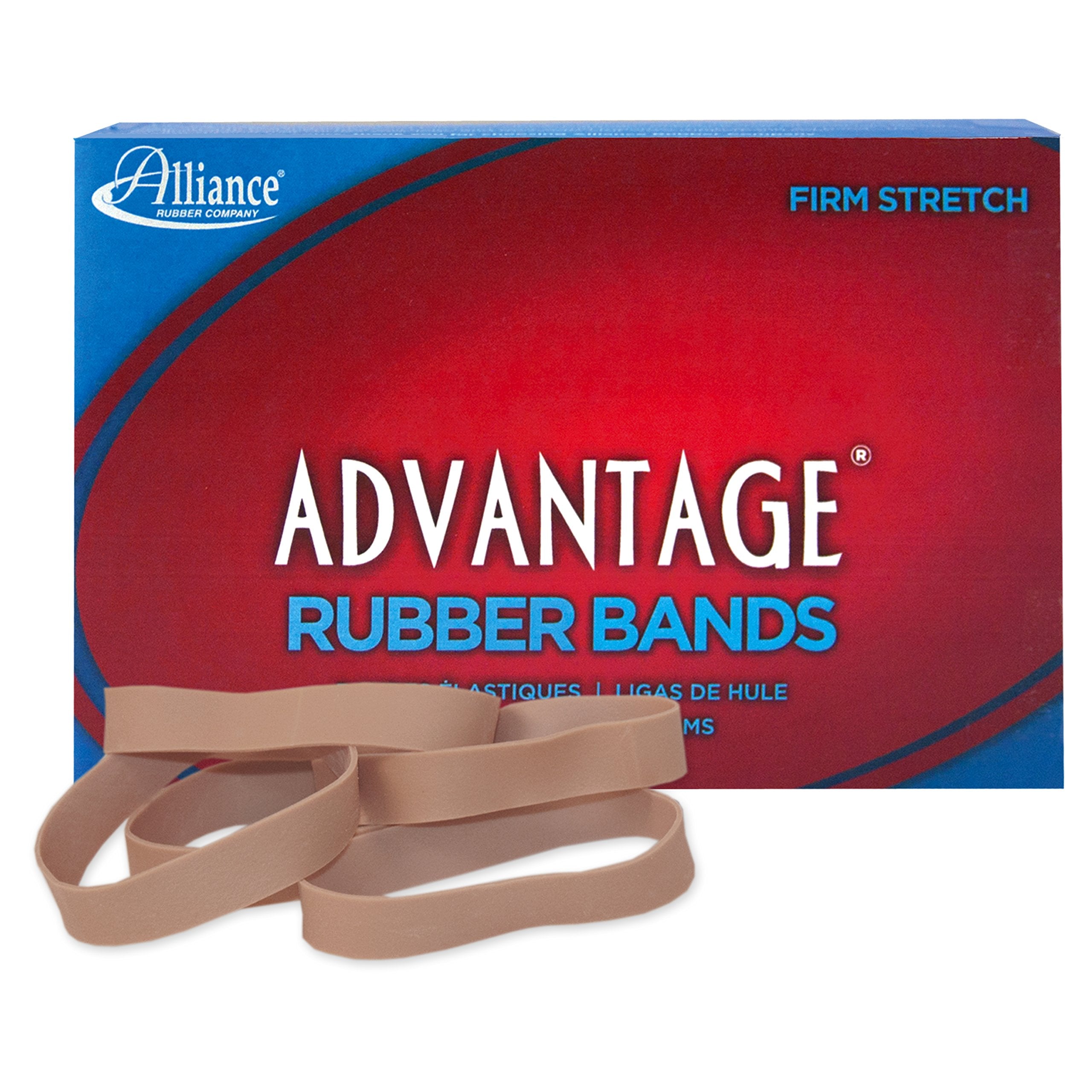 Alliance Rubber 26825 Advantage Rubber Bands Size #82, 1 Lb Box Contains Approx. 230 Bands (2 1/2' X 1/2', Natural Crepe) Beig