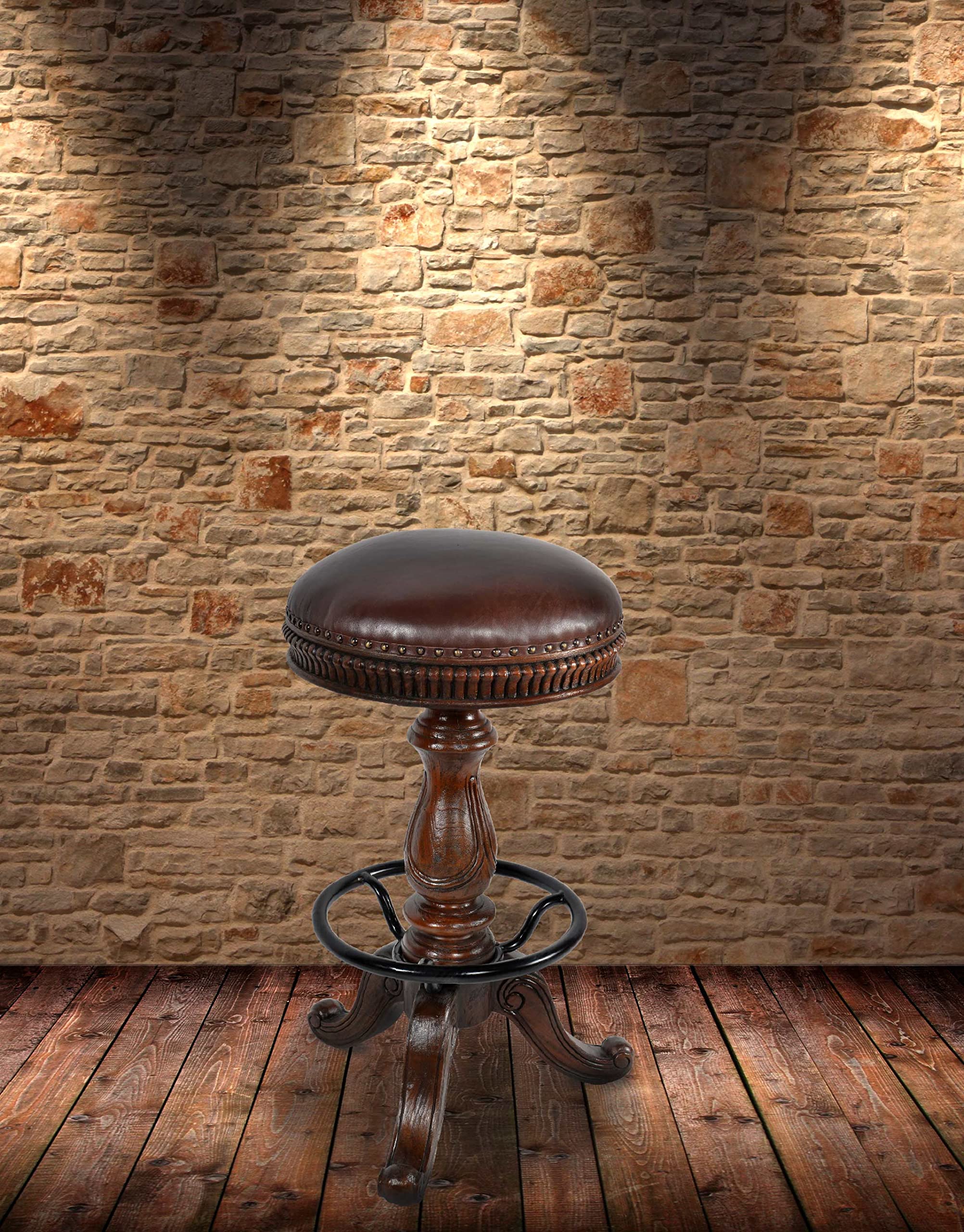 AFD Home Church Street Leather Bar Height Stool