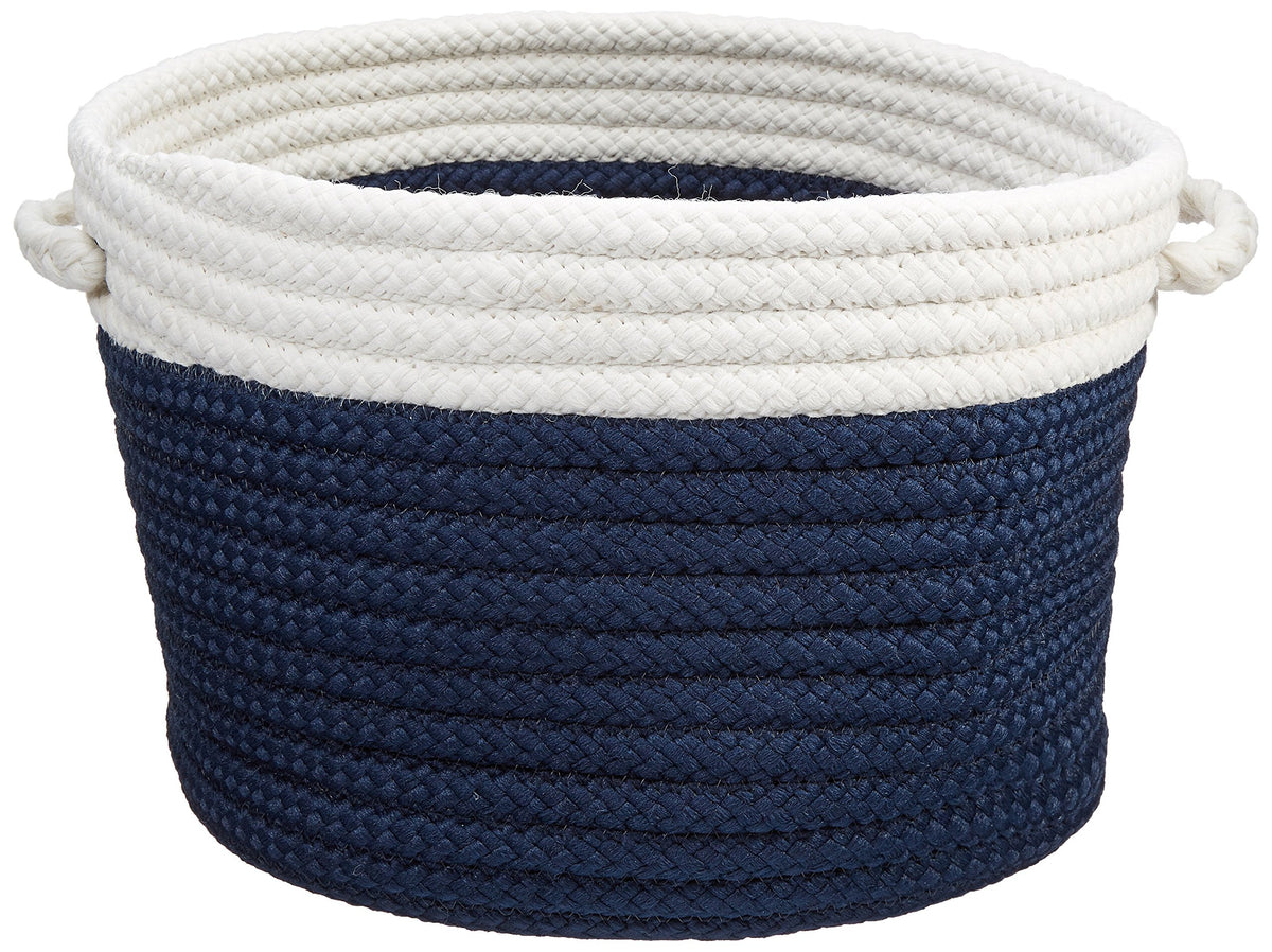 Dipped Indoor/Outdoor Baskets Colonial Mills, 14 By 10-Inch, Navy