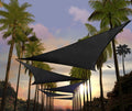 Amgo Custom Size 20' X 20' X 20' Black Triangle Sun Shade Sail Upf50+ Agtapt8, Order To Make Canopy Awning, 95% Uv Blockage, Wat