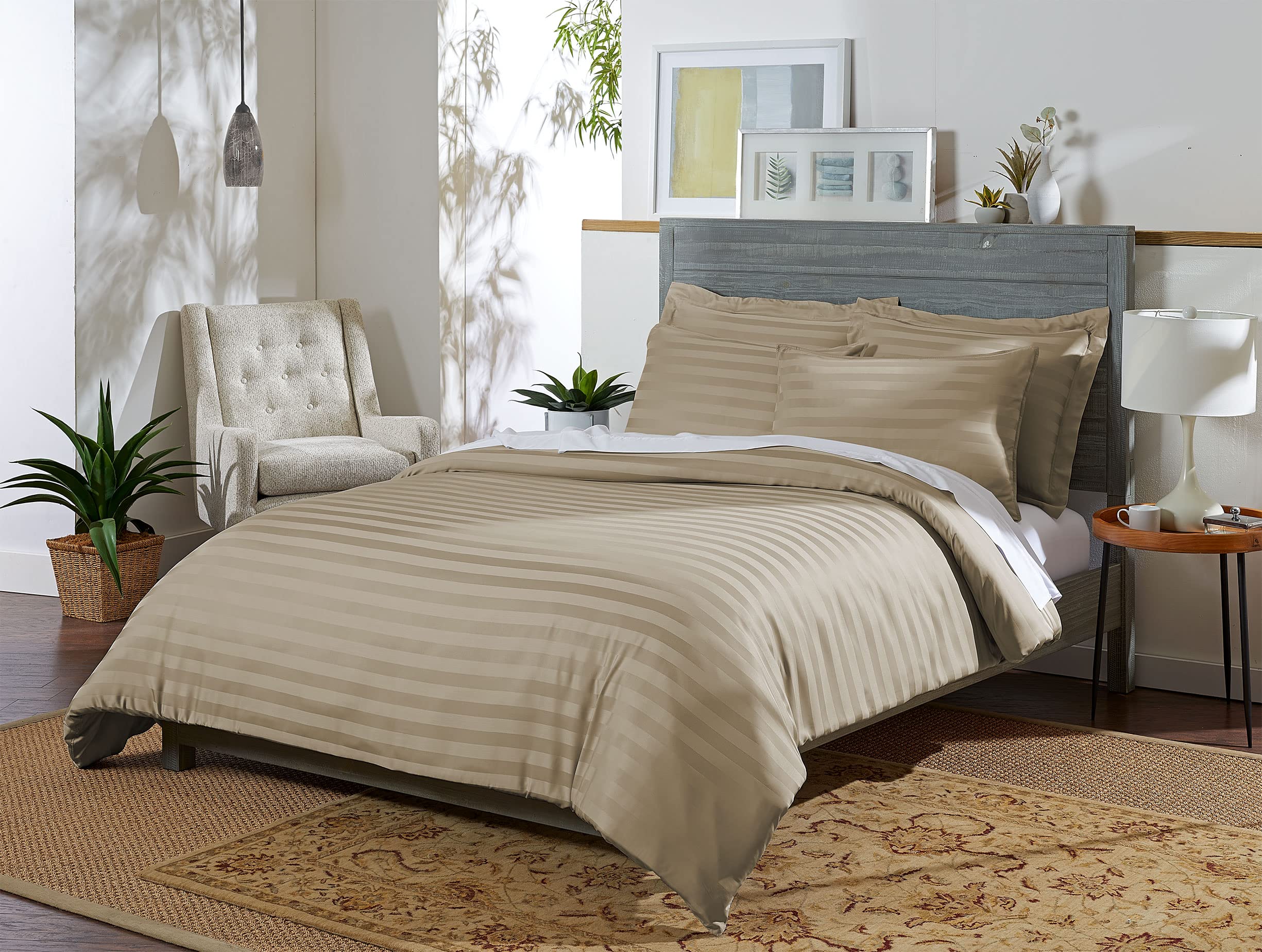 King Duvet Cover By Pure Bamboo, 3 Piece Set, Genuine 100% Organic Viscose Derived From Bamboo, Luxuriously Soft And Cooling, 2