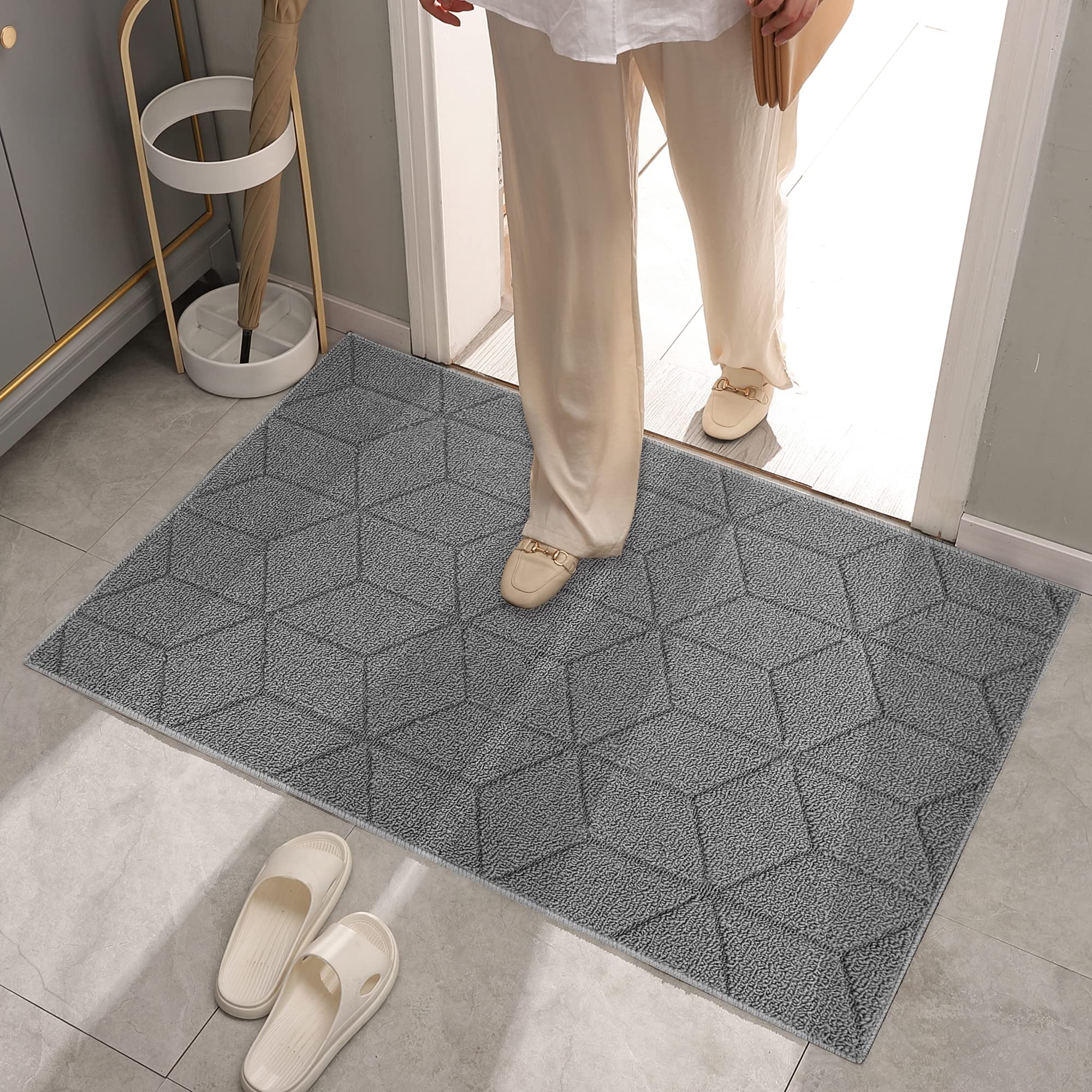 Granny Says Indoor Doormat, 32' X 48', Non-Slip Front Door Mats, Outdoor Welcome Mat Washable, Low Profile Indoor Door Mats Fo