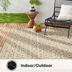 Nicole Miller New York Patio Country Danica Transitional Geometric Indoor/Outdoor Area Rug, Brown/Beige, 5'2'X7'2'