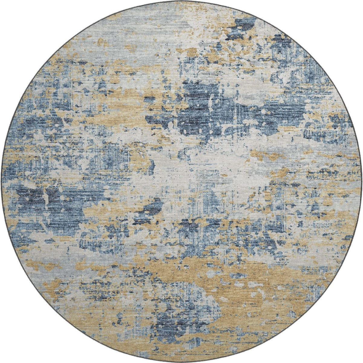 Camberly Cm4 Blue Casual Rug Round 8' X 8'