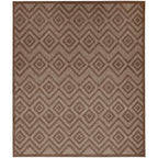 Nourison Versatile Modern Indoor/Outdoor Brown 9' X 12' Area Rug, Easy Cleaning, Non Shedding, Bed Room, Living Room, Dining Room, Backyard, Deck, Patio (9X12)