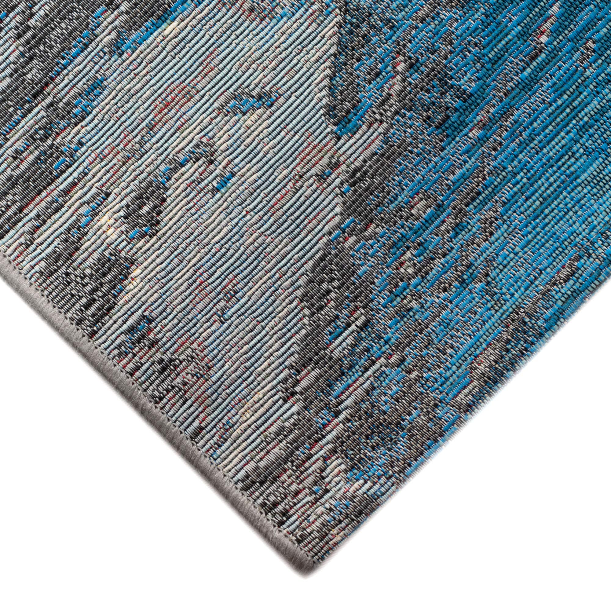 Liora Manne Marina Low Profile Durable Indoor/Outdoor Woven Rug- Surf Ocean 7'10' X 9'10'