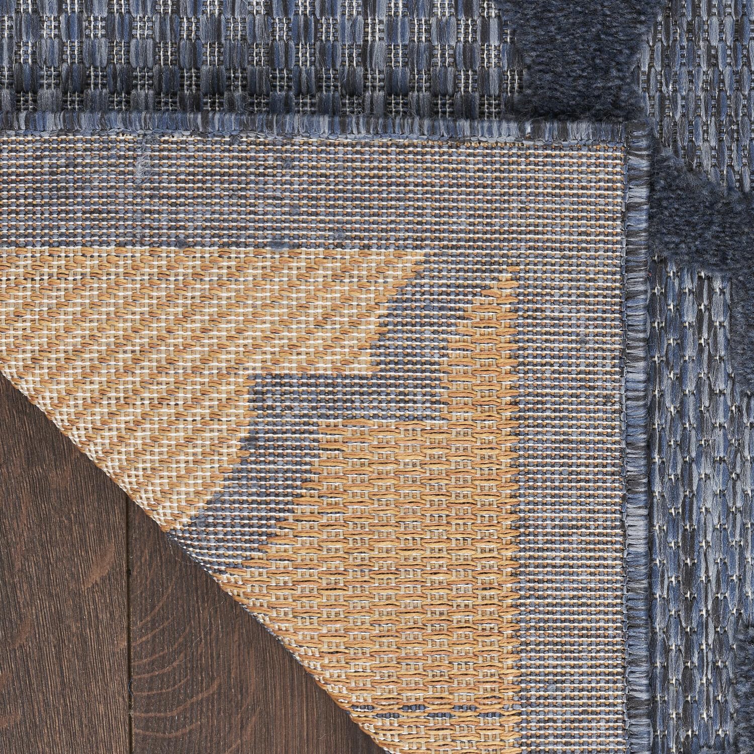 Nourison Easy Care Moroccan Navy Blue 2' X 4' Area Rug, Trellis, Easy Cleaning, Non Shedding, Bed Room, Living Room, Dining Room, Backyard, Deck, Patio (2X4)