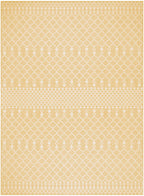 Nourison Positano Indoor/Outdoor Yellow 8' X 10' Area Rug, Easy Cleaning, Non Shedding, Bed Room, Living Room, Dining Room, Backyard, Deck, Patio (8X10)