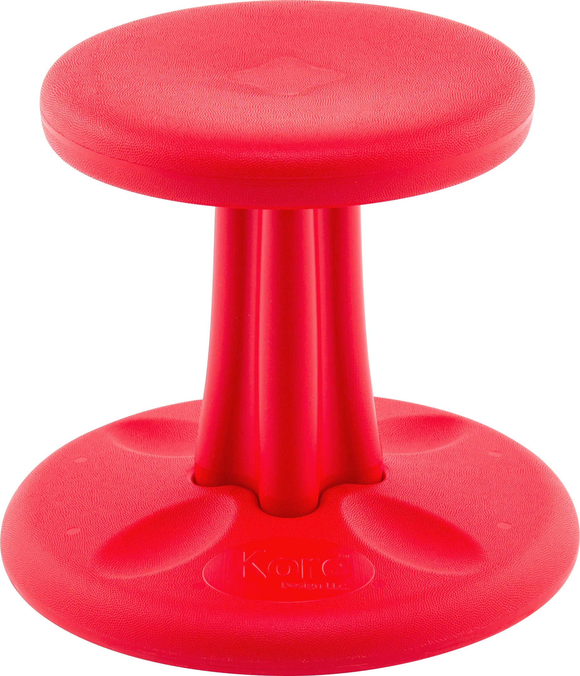 KORE Design Wobble Stool Chair, Girls + Boys Kid Desk Stools, Ergonomic Small Office Chairs, Flexible Seating for Active Kids, ADD/ADHD, Classroom, School, Home, Preschool (12in), Age 4-5 yrs, Red