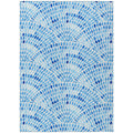 Addison Rugs Surfside Asr37 Blue 5' X 7'6" Indoor Outdoor Area Rug, Easy Clean, Machine Washable, Non Shedding, Bedroom, Living Room, Dining Room, Kitchen, Patio Rug