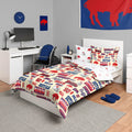 Foco Buffalo Bills Nfl Retro Bed In A Bag Comforter Bedding 5 Piece Full Set