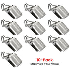 Andustrial - Small Durable Clips/Clamps For Displaying Rugs, Shawls, Leather Hides, Quilts, Mats - Hangs On 1/4' - 5/8' Round