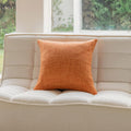 Home Brilliant 24X24 Pillow Covers Fall Linen Euro Sham Burnt Orange Throw Pillow Covers 24 X 24 For Bed Couch Sofa, 1 Pc, 60X60