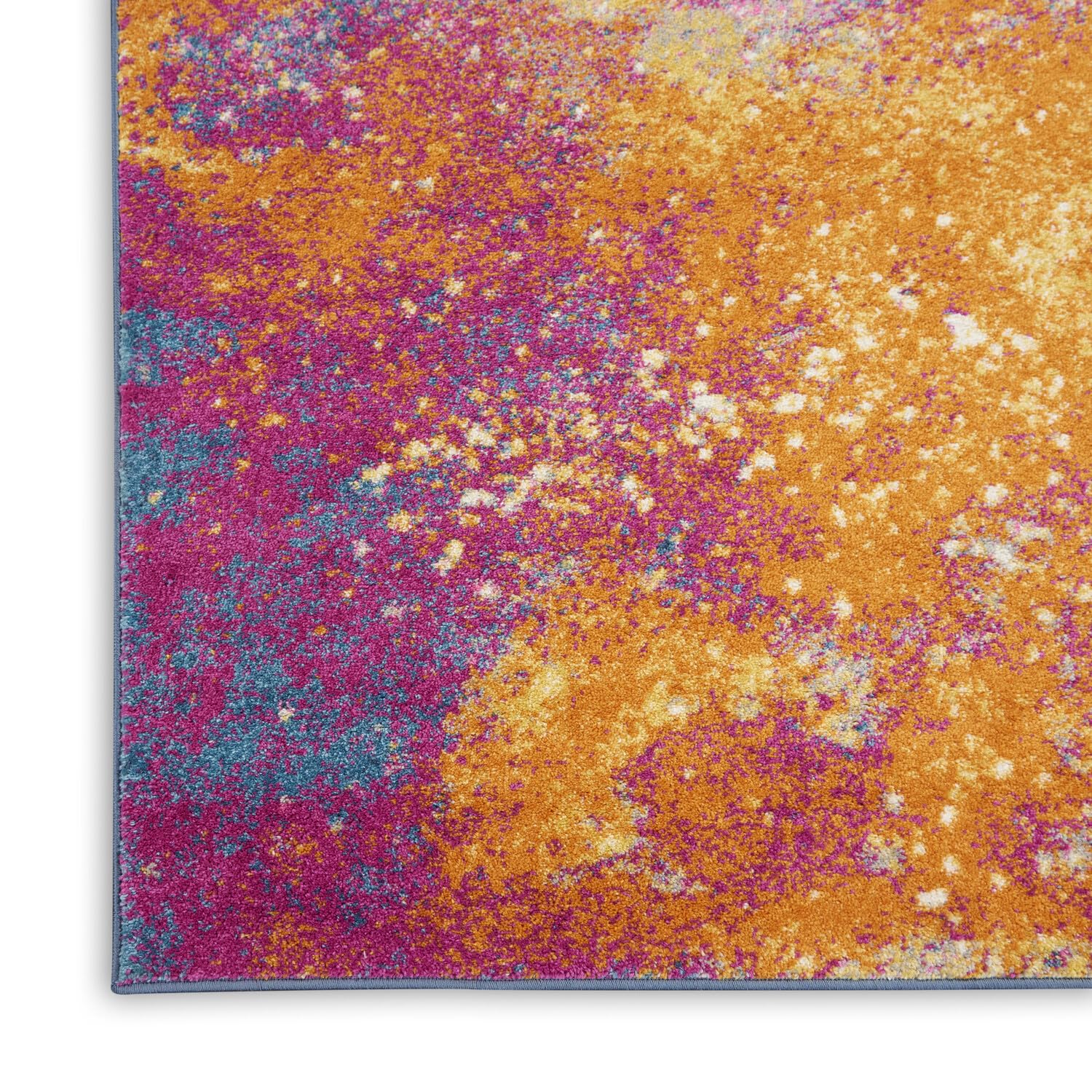 Nourison Passion Sunburst 2'2'' X 10' Area-Rug, Modern, Abstract, Easy-Cleaning, Non Shedding, Bed Room, Living Room, Dining Roo
