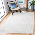 SAFAVIEH Tulum Collection 3 Square Ivory/Light Grey TUL268B Moroccan Boho Distressed Non-Shedding Area Rug