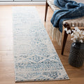 SAFAVIEH Tulum Collection Runner Rug - 2 x 9, Ivory & Turquoise, Moroccan Boho Tribal Design, Non-Shedding & Easy Care, Ideal 