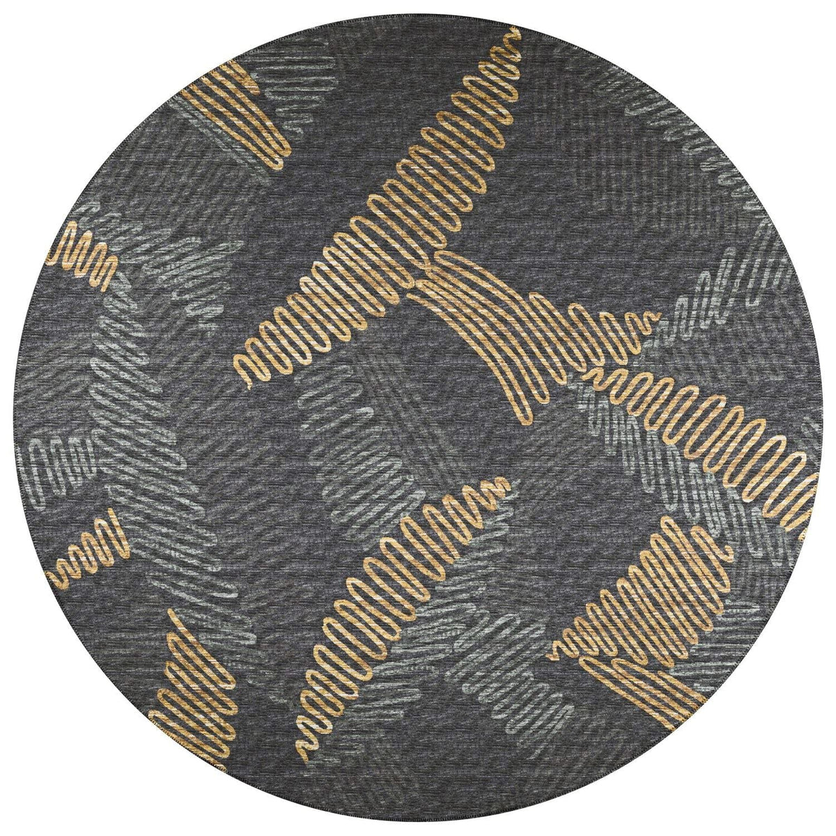 Sedona Sn11 Grey Transitional Rug Round 4' X 4'