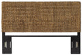 Crosley Furniture Edgewater Boho Natural Fiber Handwoven Rattan Headboard for King Size Bed, Seagrass, King