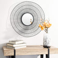 Safavieh Home Rainey Black Round 30-inch Decorative Accent Mirror