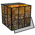 Large Metal Wire Mesh Compost Bin Outdoor with Lid, 172 Gallon, Black