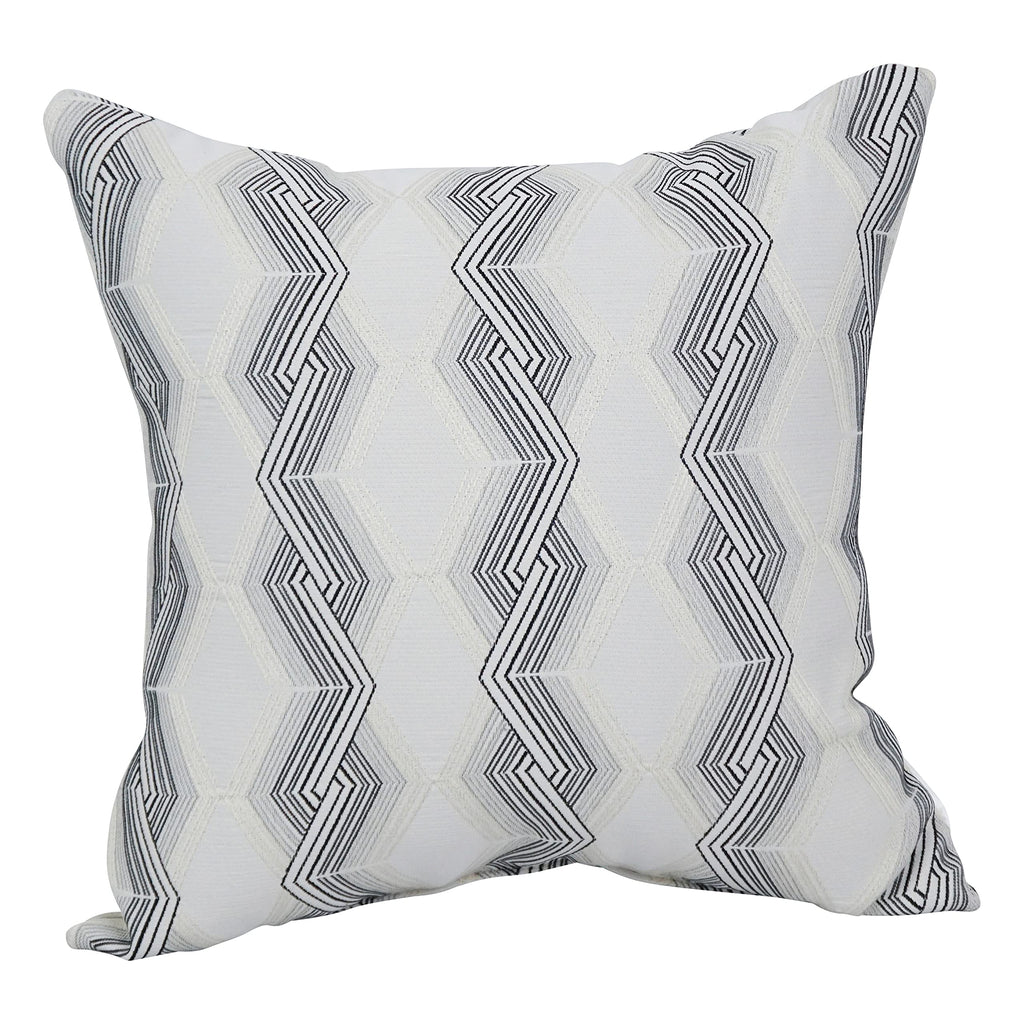 Blazing Needles Square Polyester Jacquard Throw Pillows, 17", Zae Granit 2 Count